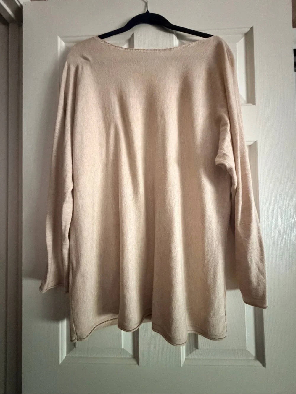 Chico's Soft Scoop Neck Sweater in Light Taupe